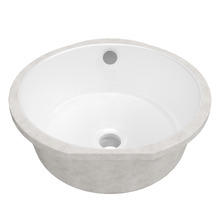 Tegan 350mm Round Ceramic Undermount Basin with Overflow